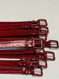 Croc Tober Deep Red Croc Belts