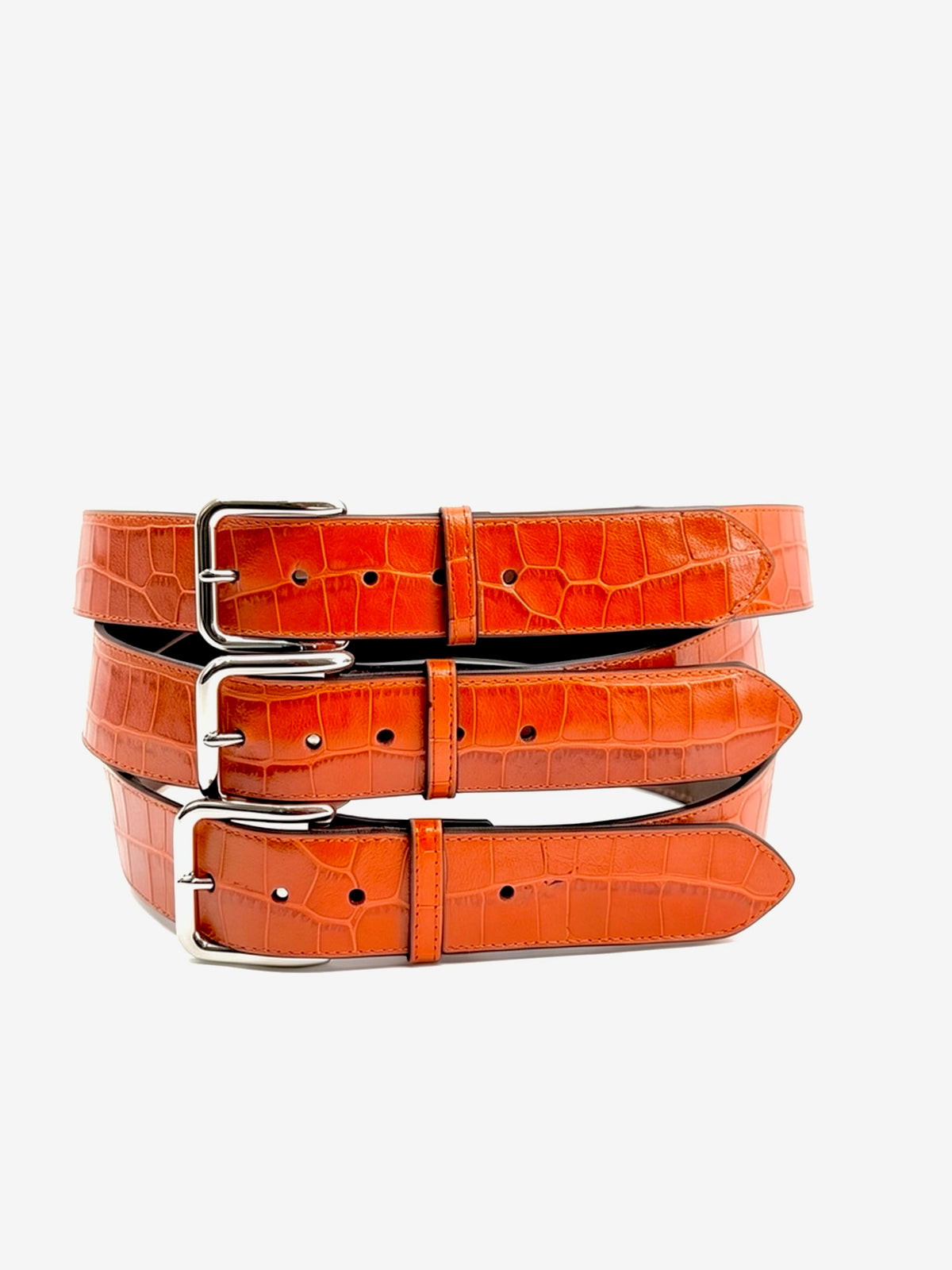 Croc Series Belt - Tangerine