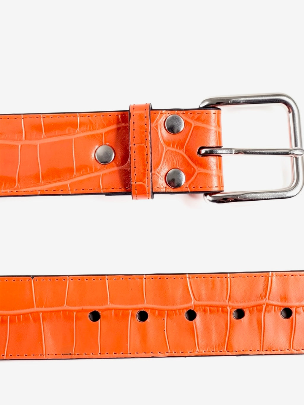 Croc Series Belt - Tangerine