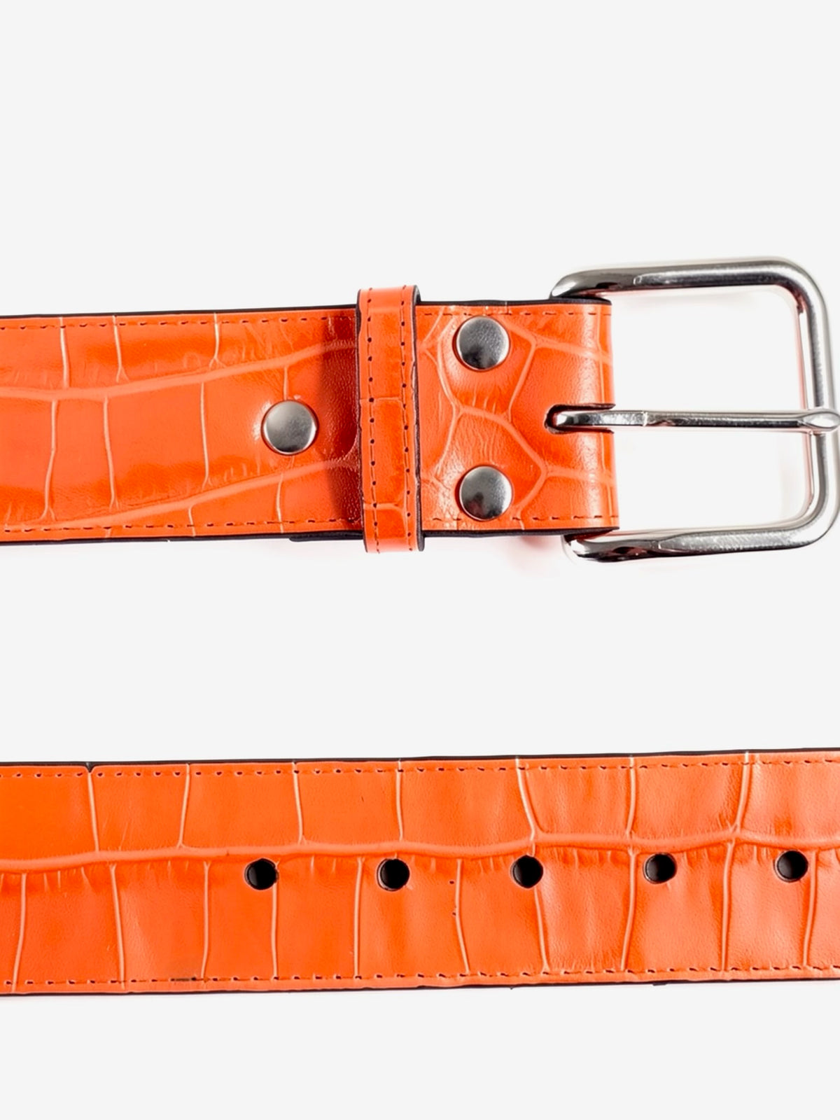 Croc Series Belt - Tangerine