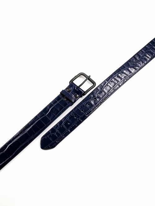 Croc Series Belt - Dark Berry Blue