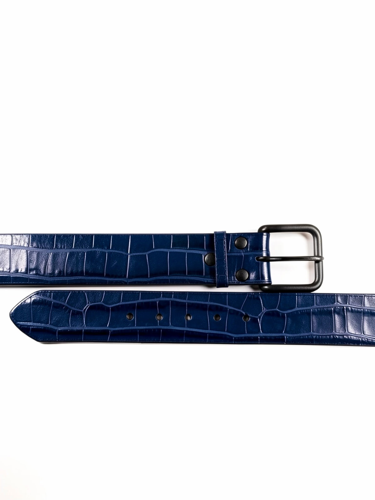 Croc Series Belt - Dark Berry Blue