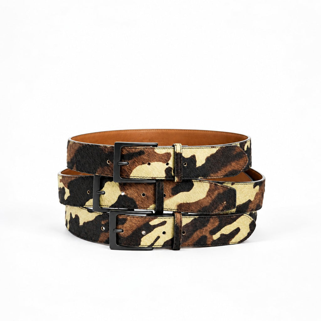 Kennceptual Camouflage Hair Calf Belts